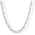 thumbnail image 1 of Collar de eslabones ovalados gruesos chapados en oro de 14 quilates para mujer, collar ajustable, 1 of 2
