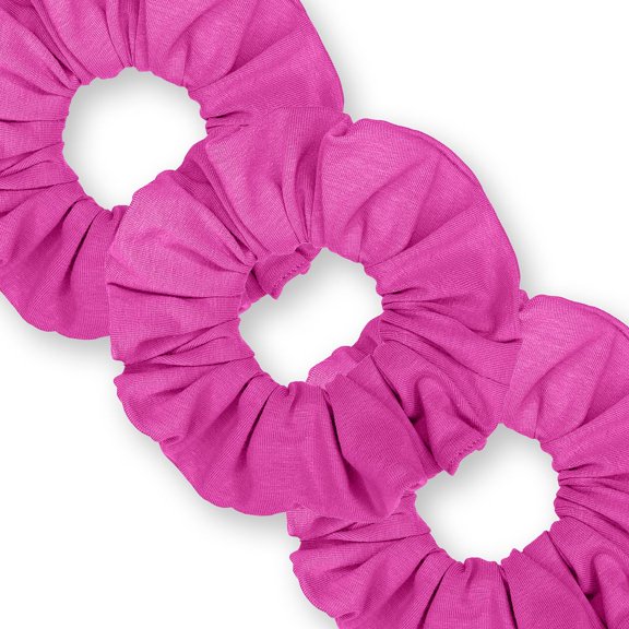 Scrunchies Cotton Knit Standard Size 3-Pack Ponytail Holder Made in USA Scrunchie King Pink Light