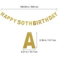 thumbnail image 2 of Houderco Banner De Cumpleaños Dorado Con Brillo Ajustable Para De Fiesta, 2 of 8