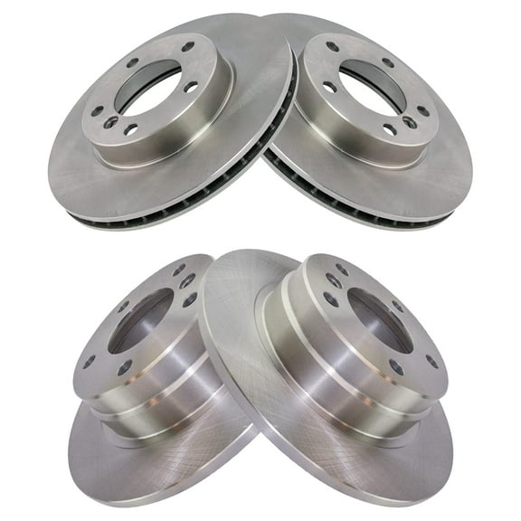 TRQ Front and Rear Brake Rotors Set Fits Select 1992-1998 BMW 318i 1993-1997 318is 1998-1999 323i 323is 1992-1995 325i 325is 1996-1998 328i 1996-1999 328is