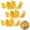 Gold, variant on 4Pcs Gold Metallic Wavy Ceiling Fringe Curtain, 13 Inch ×14.8 Ft PET Foil Hanging Streamers, Overhead Decor for Wedding, Birthday, Photo Booth & Holiday Party