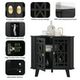 thumbnail image 3 of Eclife 32" Free-Standing Corner Sideboard Cabinet with 2 Doors and 2-Tier Shelves, 3 of 8