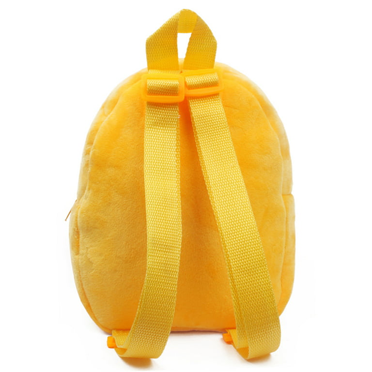 Cute Duck-shaped Backpack PU Leather Quilted Children Schoolbag Letter  Label Kids Shoulder Bag Cartoon Animal Student Bookbag