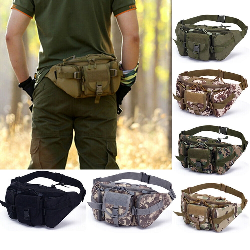US Stock Tactical Waist Pack Large Capacity Hiking Bag Molle Pouch for Outdoor 