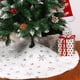 thumbnail image 1 of Falda para árbol de Navidad Foohvr blanca de felpa con lentejuelas plateadas 90 cm, 1 of 5