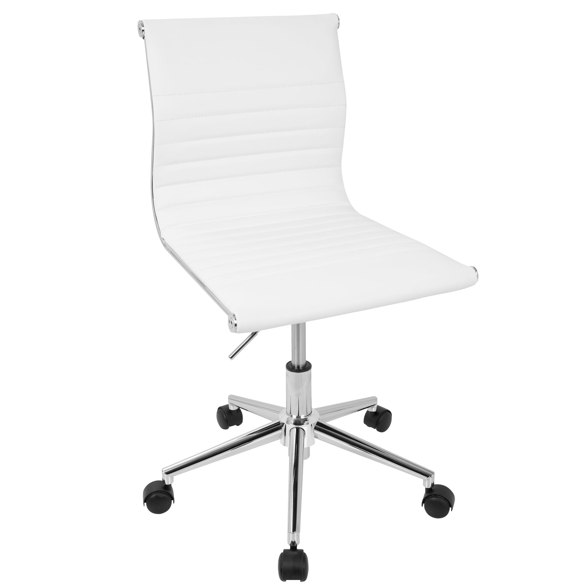 white pu leather office chair