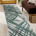 thumbnail image 6 of World Rug Gallery Contemporary Nature Inspired Tropical Leaves Reversible Indoor/Outdoor Area Rug - Green 2'x7', 6 of 8