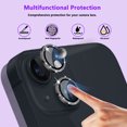 thumbnail image 6 of KONEE Camera Lens Protector Compatible with iphone 14 /14 Plus, Anti Scratch Tempered Glass Camera Screen Protector, Bling Individual Lens Cover for iPhone 14 / iPhone 14 Plus - Black Glitter, 6 of 7