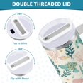 thumbnail image 5 of 30 oz Tumbler With Handle Stainless Steel Insulated Tumbler With Lid for Car Cup Holder Turtles and Sea Plants Pattern, 5 of 9