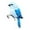 Blue, variant on Lifelike Resin Bird Figurine Statue Decorative Garden Fence and Flower Pot Hugger Ornament for Patio Balcony Yard