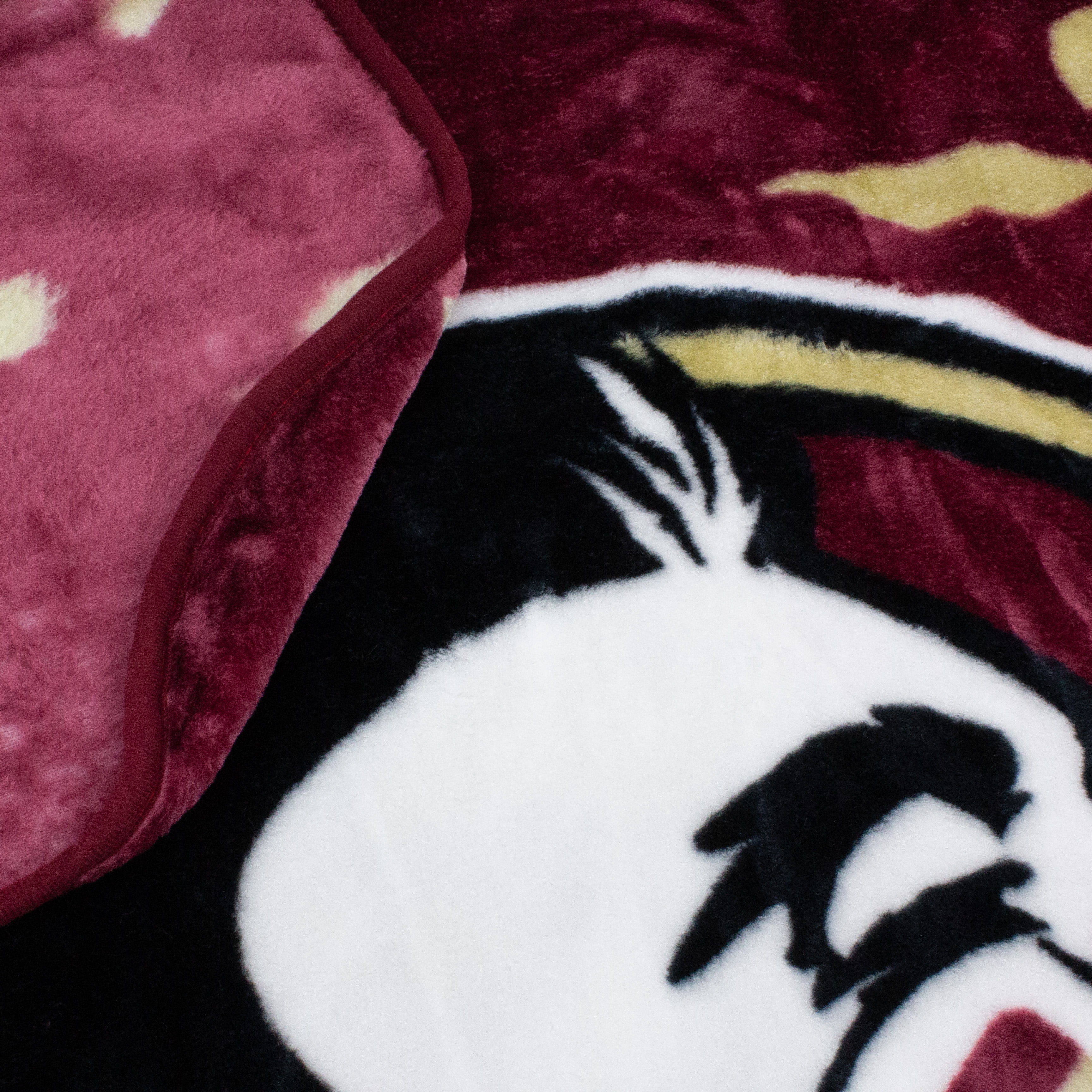 College Covers Florida State Seminoles Huge Raschel Throw Blanket, Bedspread, 86" x 63"