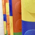 thumbnail image 3 of Faitove Kids Shower Curtain for Bathroom Boys Girls Funny Fabric Colorful Blocks Shower Curtain Set Yellow Red Blue Green Waterproof Decor 72" x 72" Polyester, 3 of 6