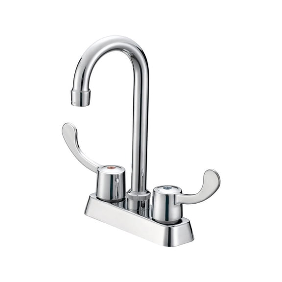 B & K Industries 222-432 2-Handle Bar & Utility Faucet Metal Blade, Chrome
