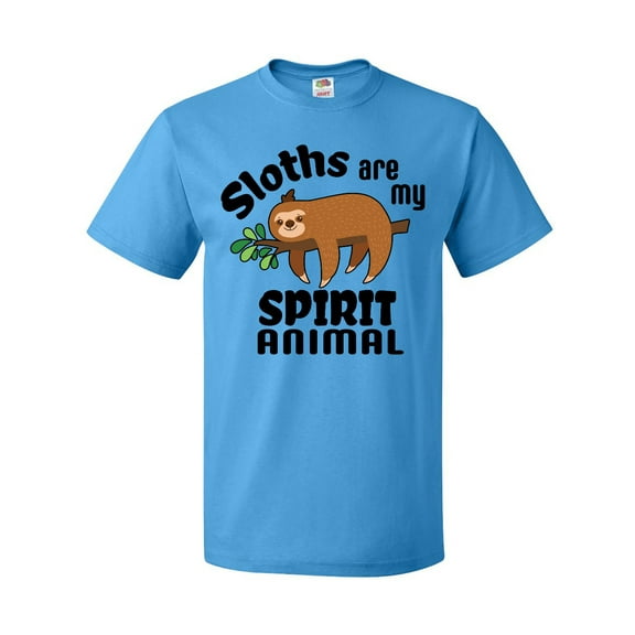 Inktastic Sloths Are My Spirit Animal with Cute Sloth Illustration T-Shirt