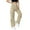 Khaki, variant on Edvintorg Cargo Pants Women Plus Size Clothing Solid Color Elastic Waist Casual Straight Leg Work Pants with Pocket Trousers for Women Khaki XXXL