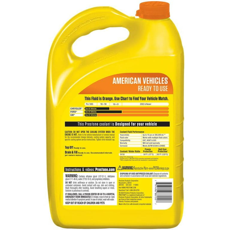 Prestone American Vehicles (Orange) Antifreeze & Coolant 1 gal