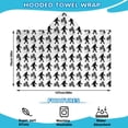 thumbnail image 2 of White Bigfoot and Tree Pattern Hooded Bath Towel，50"x30" for Ages 3 To 12 Kids, Quick Dry Lightweight Soft Microfiber Hood Beach Towel Cover Up for Kids, 2 of 7