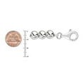 thumbnail image 2 of Sterling Silver Classic Shiny Rounded Beads Beaded Link Chain Wrist Bracelet or Necklace (10mm), 2 of 4