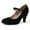Black Vegan Suede, variant on J. Adams Honey Jane Heels for Women – Round Toe indented Pumps Heels Shoes Stylish and Comfortable with Gentle Ankle Strap