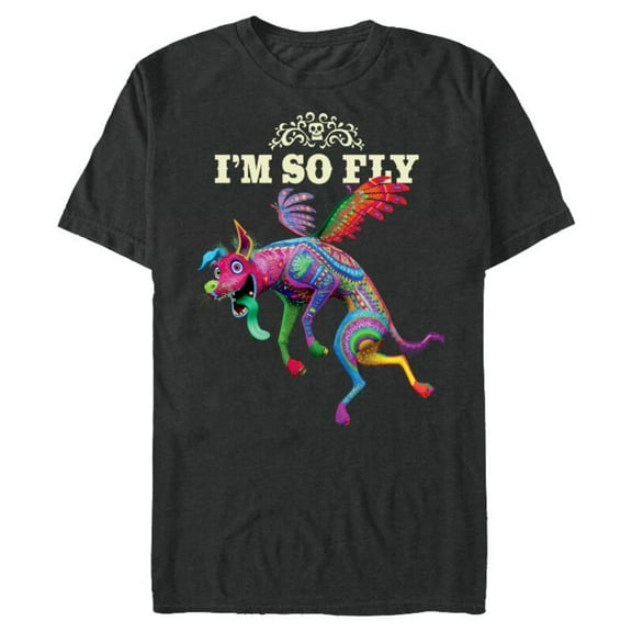 Disney PIXAR Coco Dante I'm So Fly T-Shirt- Short Sleeve Blended T-Shirt for Adults - Customized-Dark Heather