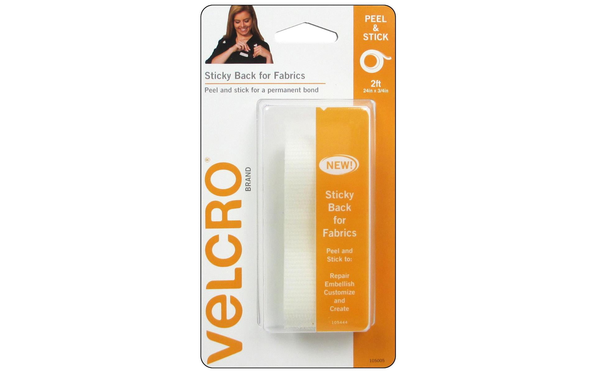 Velcro Sticky Back For Fabrics Tape 3/4x24" White Walmart Canada