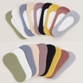 thumbnail image 7 of 5 Pairs Women Low Cut Invisible Liner Socks Soft Stretch Mesh Top with Reinforced Toe and Moisture-Wicking Terry Cotton Sole - 5 pcs-D, 7 of 7