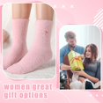 thumbnail image 6 of 5 Pairs Women's Bow Fuzzy Socks Winter Soft Slipper Socks Coquette Stuff Fluffy Thick Spa Home Sleeping, 6 of 7