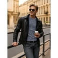 thumbnail image 4 of OALUXE Ribbed Long Sleeve Shirts for Men Crewneck Undershirts Thermal Basic Tops, 4 of 7