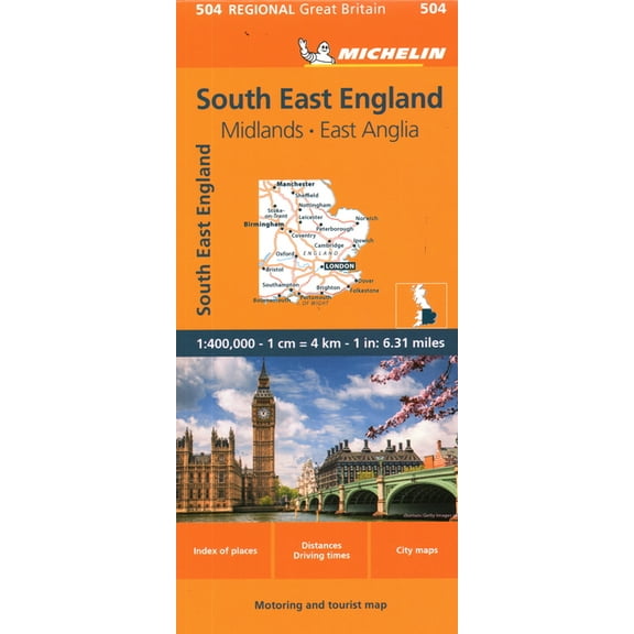 Maps/Regional (Michelin) Michelin Map Great Britain: England, Southeast, Midlands & East Anglia Map 504, (Paperback)