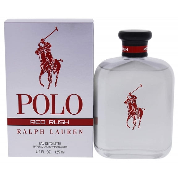 Ralph Lauren Polo Red Rush Eau De Toilette Spray, Cologne for Men, 4.2 Oz