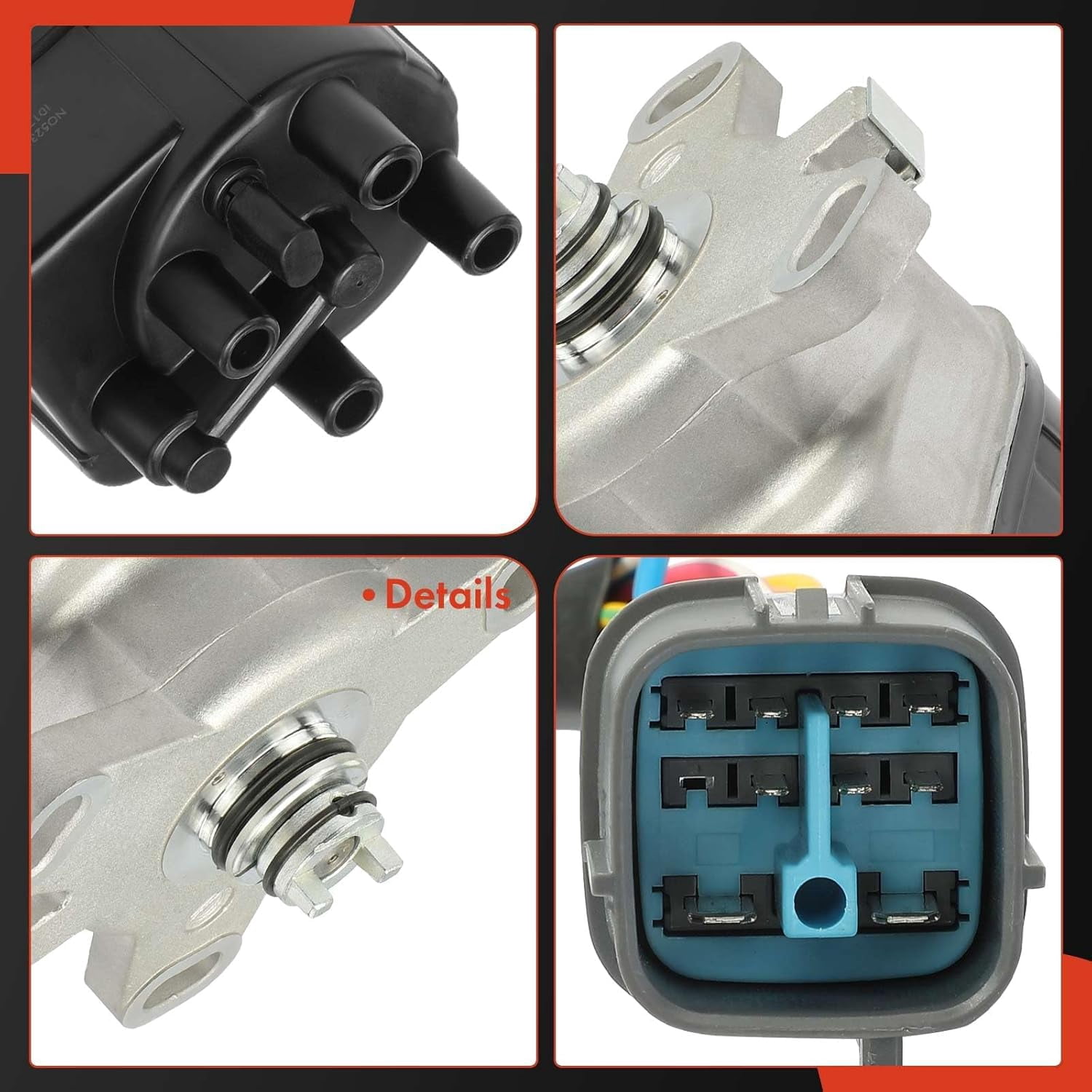 A-Premium Ignition Distributor with Cap and Rotor Compatible with Honda Civic 1996 1997 1998 Civic del Sol 1996-1997