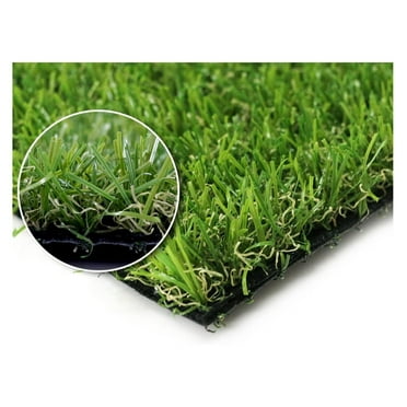 Artificial Grass Turf 6 ft x 8 ft with Drainage, 0.8 Inch Realistic Fake Grass Rug Indoor Outdoor Lawn Landscape for Garden, Balcony, Patio, Synthetic Grass Mat for Dogs, Customized