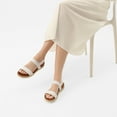 thumbnail image 3 of DREAM PAIRS Women’s Elastic Ankle Strap Open Toe Espadrille Platform Sandals ROSAN WHITE size 8.5, 3 of 5