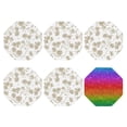 thumbnail image 2 of Disketp Vintage Stylized White Color Funny Coasters,6 Pcs Leather Coasters With Holder, Perfect Housewarming Hostess Gifts,Protect Furniture From Water Marks Scratch And Damage, 2 of 9