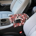 thumbnail image 3 of Renewold Camo Red Black Auto Center Console Cover Non-slip Armrest Cover Cushion Protector Wear-Resistant Camouflage Arm Rest Cushion Protective Cover Universal Fit for Car Seat Organizer, 3 of 9