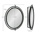 thumbnail image 6 of Kate and Laurel Baron Pivot Mirror, Black 21" Diameter, 6 of 8