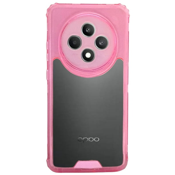 Funda Otter 360 Contonor De Color Uso Rudo Para Oppo Reno 12F Rosa Más 2 Micas De Cristal