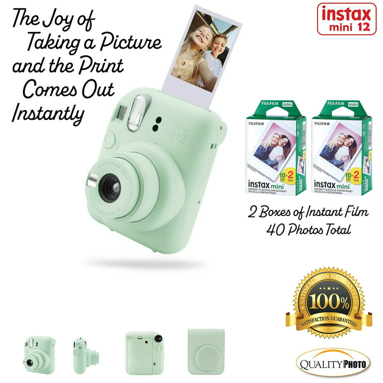 Fujifilm Instax Mini 12 Instant Camera with Case, Decoration  Stickers, Frames, Photo Album and More Accessory kit (Pastel Blue)… :  Electronics