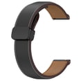 thumbnail image 1 of KOMI for Samsung 20MM magnetic leather strap Huawei Watch 22MM folding buckle leather strap, 5.5-8.7 inches,Black, 1 of 5