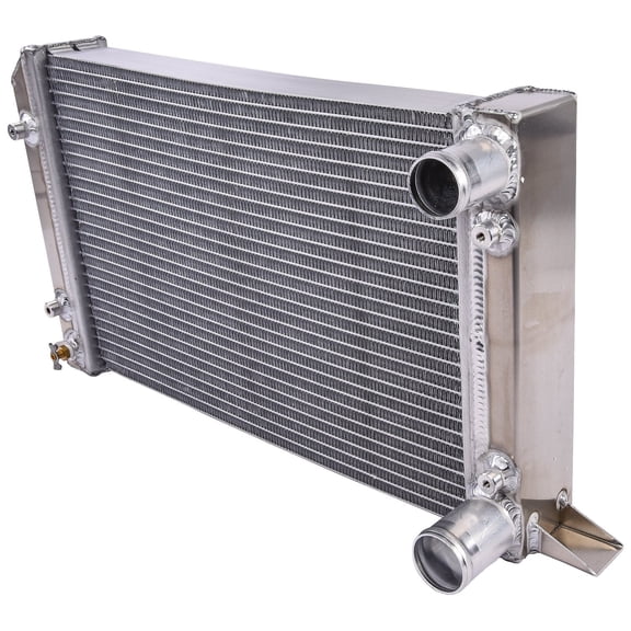 JEGS Scirocco/Pro Stock Style Lightweight Aluminum Radiator [2 Row, No Filler Neck, Drag Race Only]