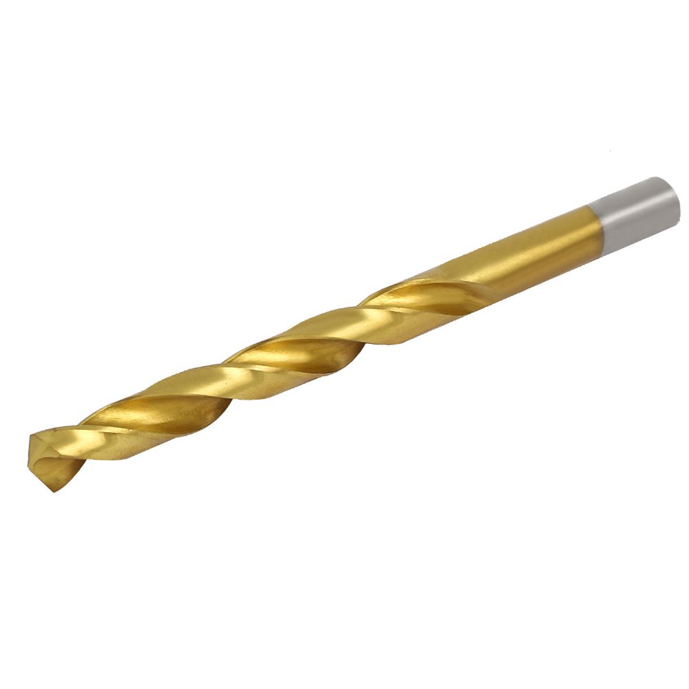 9.8mm Drilling Dia Titanium Plated Double Flutes Straight Shank Twist