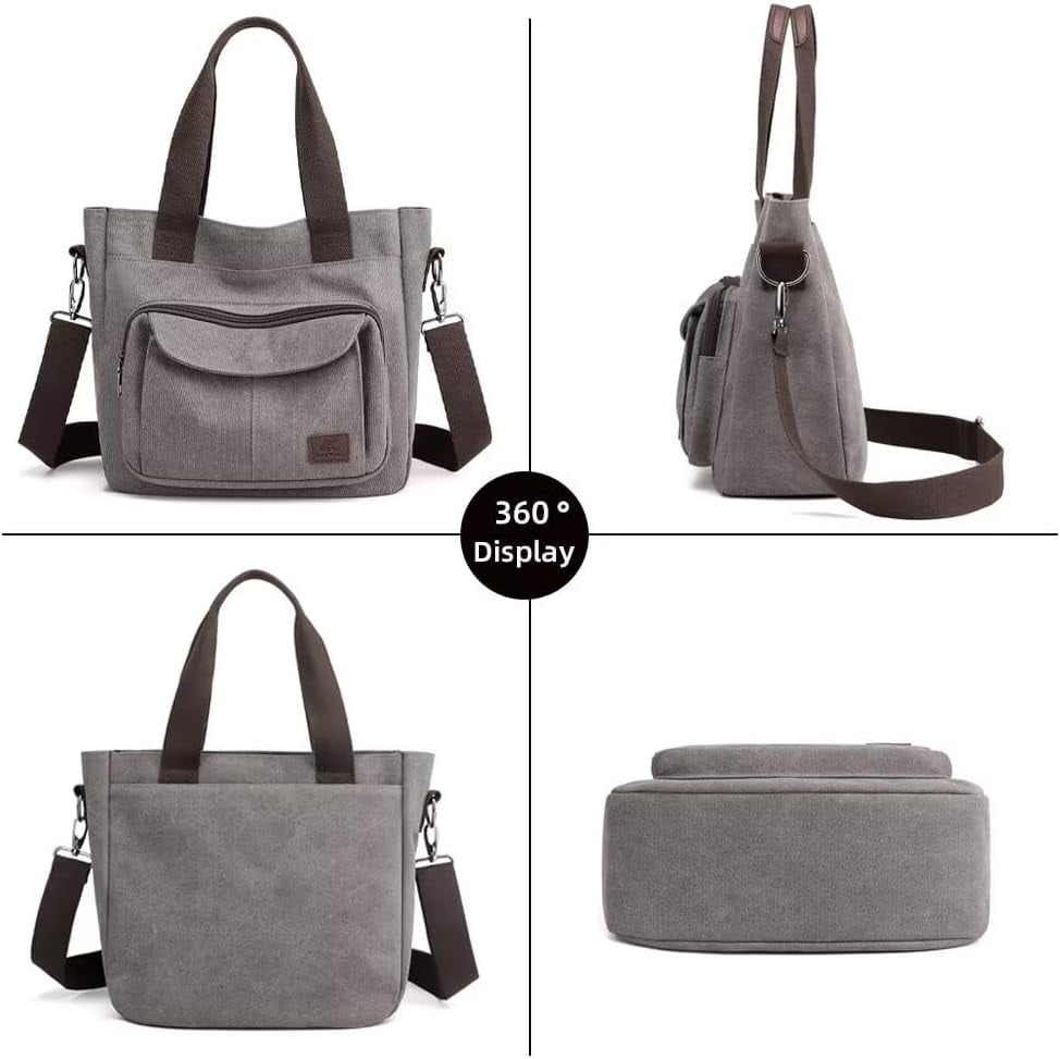 JennyShop Casual Fabric Bag, Hot Sale Canvas Purses and Handbags for Women, Medium Crossbody Purse Travel Work Tote Bag