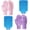 Blue, Purple & Light Pink, variant on 6-Pack Microfiber Dusting Gloves, Washable Cleaning Mitts for Household, Car Detailing & Leaf Dusting, Reusable Half-Fleece Gloves for Kitchen, Car, Plants