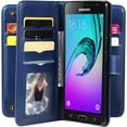 thumbnail image 3 of Compatible with Samsung Galaxy J3 2016/J 3 V/J36V/Sky/Amp Prime Wallet Case and Tempered Glass Screen Protector Flip Cover Card Holder Cell Phone Cases for Glaxay Sol J3V JV3 J36 6 J320V J320A Blue, 3 of 13