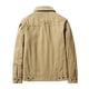 thumbnail image 3 of Ropa para hombre 2023, ropa de algodón para hombre, abrigo de algodón cálido con solapa de invierno grueso y polar, abrigo de ocio para jóvenes, chaqueta de pana, 3 of 4