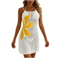 thumbnail image 3 of LIBRCLO Womens Swimsuit Cover-ups Printed Camisole Dresses Swimwear Mesh Knit Beach Dress Vacation Outfits, 3 of 8