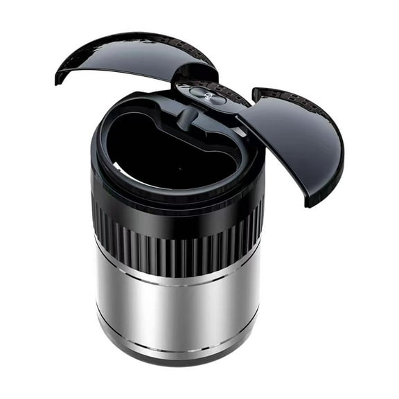 Smart Car Ashtray with Lid, Automatic Open/Close Car Ashtray USB Rechargeable Smokel Ashtray for Car, Portable Wirel Design with Dual Operation Modes,Swipe to Open Ash Tray F1Y9