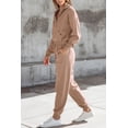 thumbnail image 4 of Conjunto Deportivo PRETTYGARDEN para Mujer 2 Piezas con Cierre, Suéter y Pantalón en Caqui Talle S, 4 of 7