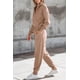 thumbnail image 4 of Conjunto Deportivo PRETTYGARDEN para Mujer 2 Piezas con Cierre, Suéter y Pantalón en Caqui Talle S, 4 of 7