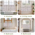 thumbnail image 6 of Farmhouse Flower Tier Curtains, Botanical Vintage Purple Leaf Plant Light Filtering Kitchen Curtains, 2Pcs Rod Pocket Half Window Treatments Panels for Sink Cafe Cabinet Camper 27.5x24 Inches, 6 of 9